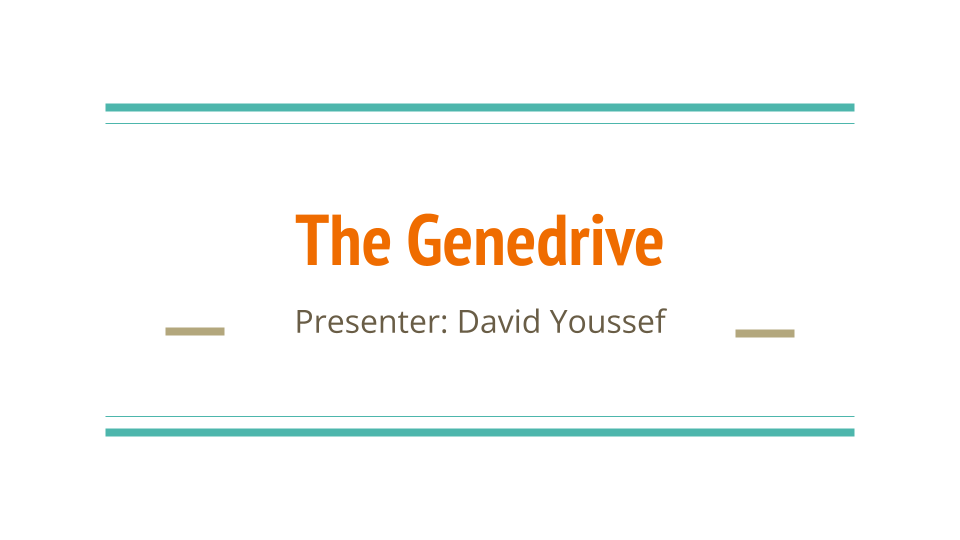 The Genedrive first presentation slide